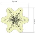 Lanová pyramida PAVOUK 8 se 6 ukotveními 
