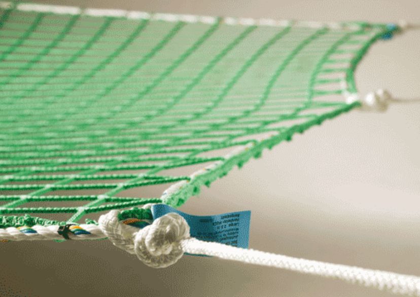 Záchytná síť PP 5 mm se závěsnými lany, oko 45 mm 