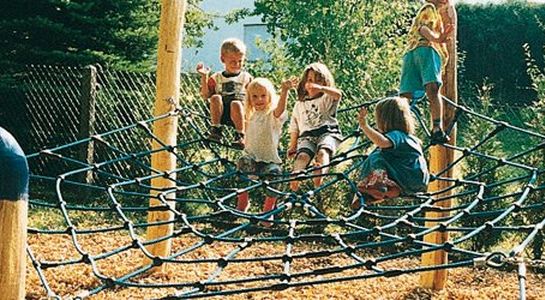 Pavoučí síť „Steindorf“, sloupy z přírodně rostlého dubu