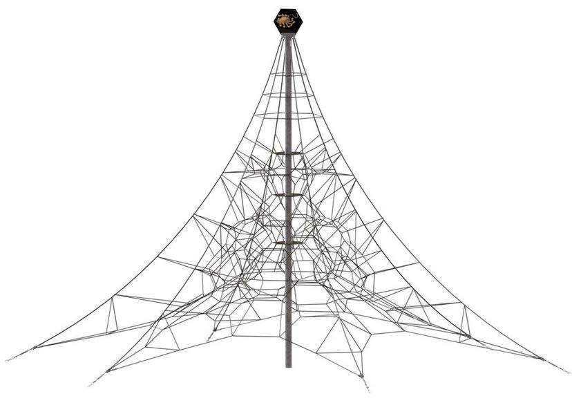 Lanová pyramida PAVOUK 8 se 6 ukotveními 