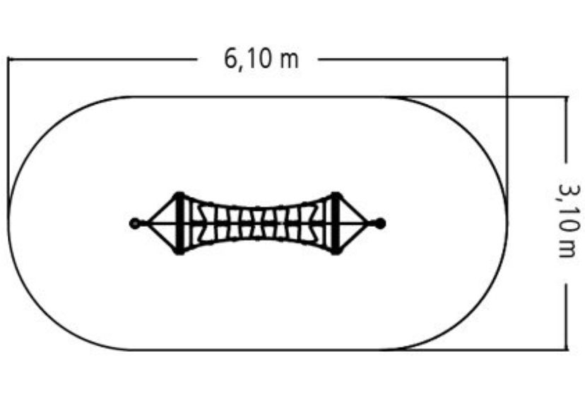 Šplhací hra Smyčkový most, pro sloupy z robinie 3