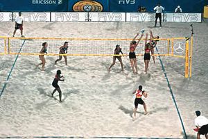 Beachvolejbalová tréninková síť