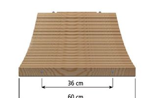 Dřevěná pochůzná lávka, šířka 50 cm