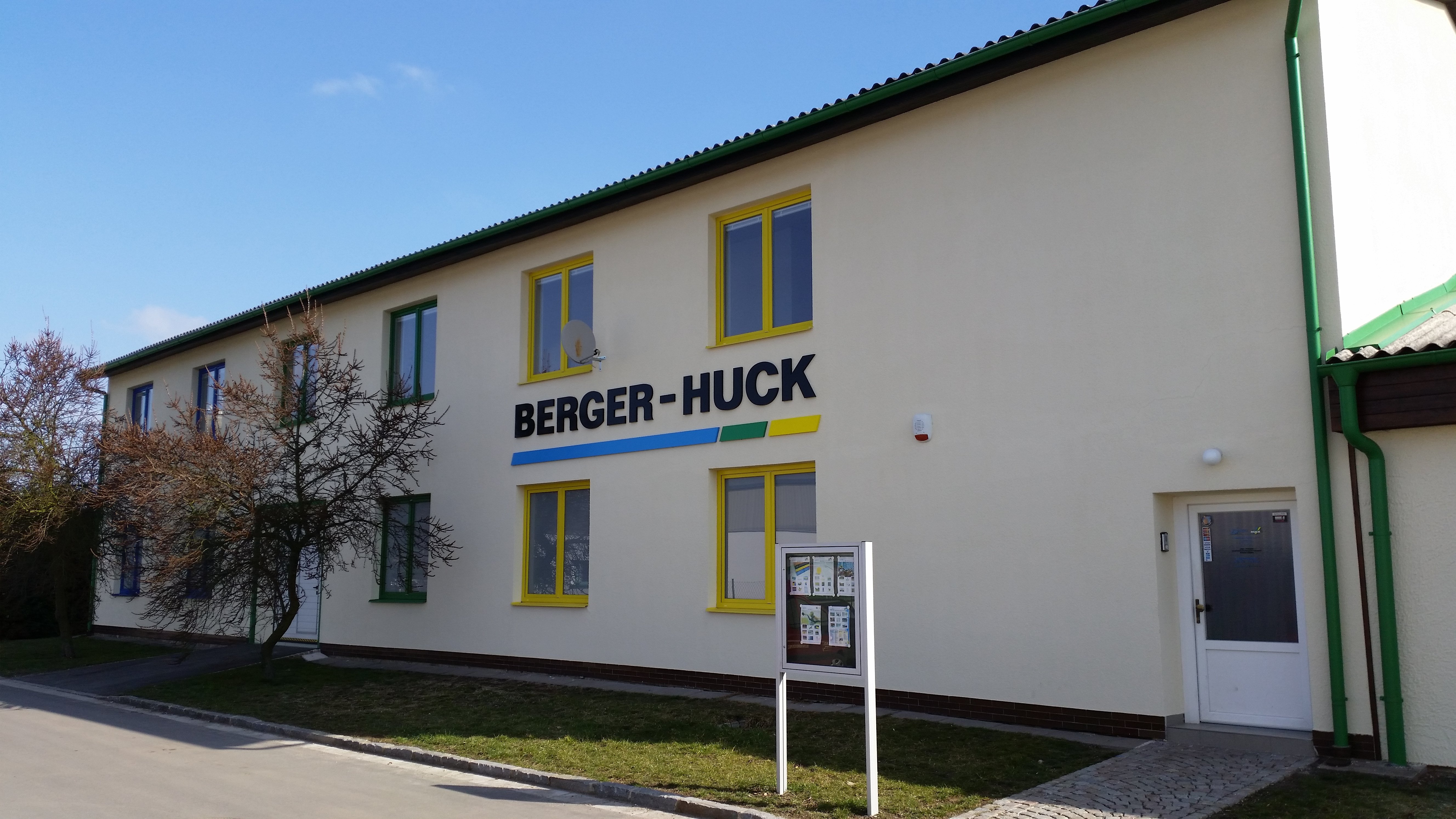 Situační mapka budov firmy Huck v Horním Jelení